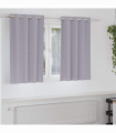 vidaXL Curtains with Curtains 2 pcs Metal grey Polyester