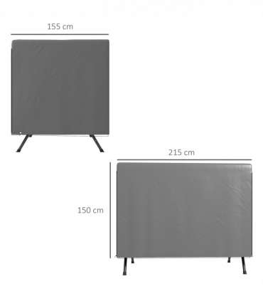 Outsunny Patio Swing Chair Cover Garden Furniture Protector 215x155x150cm Grey