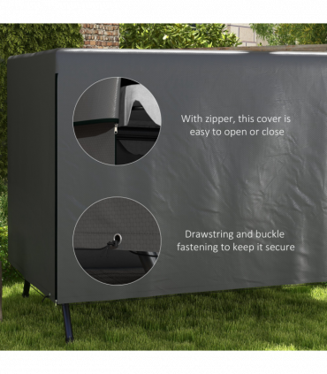 Outsunny Patio Swing Chair Cover Garden Furniture Protector 215x155x150cm Grey