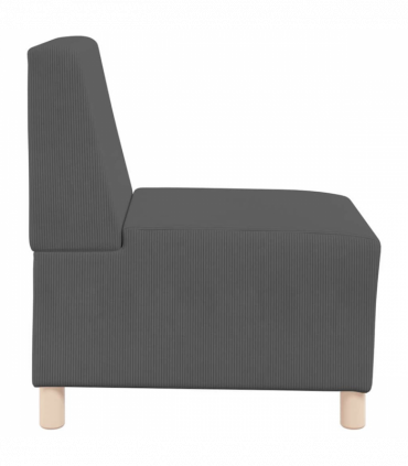 vidaXL Modular Sofa Unit Armless Dark grey 55 x 74 x 82 cm