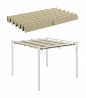 Outsunny Pergola Shade Cover Replacement Canopy for 3 x 3(m) Pergola, Beige