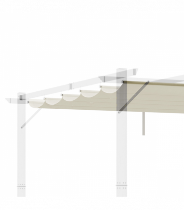 Outsunny Pergola Shade Cover Replacement Canopy for 3 x 3(m) Pergola, Cream