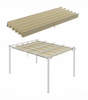 Outsunny Pergola Shade Cover Replacement Canopy for 4 x 3(m) Pergola, Beige