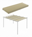 Outsunny Pergola Shade Cover Replacement Canopy for 4 x 3(m) Pergola, Beige