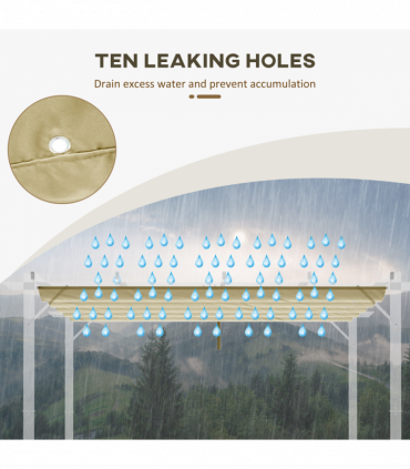 Outsunny Pergola Shade Cover Replacement Canopy for 4 x 3(m) Pergola, Beige