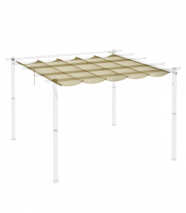 Outsunny Pergola Shade Cover Replacement Canopy for 4 x 3(m) Pergola, Beige