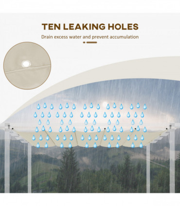 Outsunny Pergola Shade Cover Replacement Canopy for 4 x 3(m) Pergola, Cream