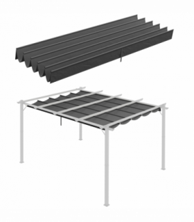 Outsunny Pergola Shade Cover Replacement Canopy for 4 x 3(m) Pergola, Grey