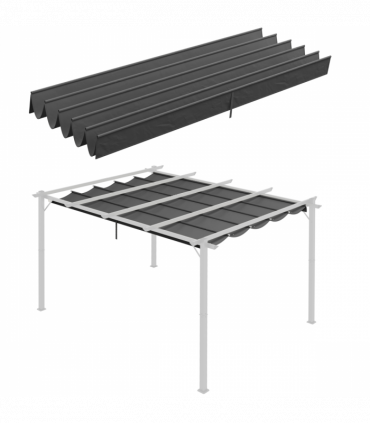 Outsunny Pergola Shade Cover Replacement Canopy for 4 x 3(m) Pergola, Grey