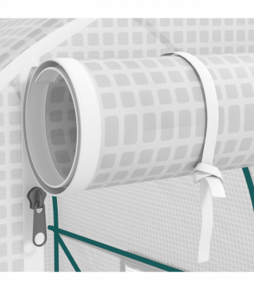 Outsunny Polytunnel Greenhouse Outdoor Grow House Roll Up Door Windows 2x2.5m