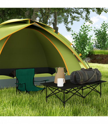 Outsunny Portable Camping Table, Black