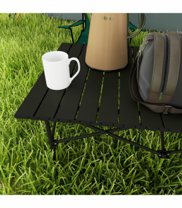 Outsunny Portable Camping Table, Black