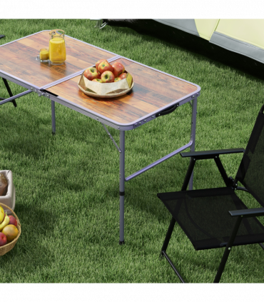 Outsunny Portable Folding Picnic Table Outdoor Lightweight BBQ Party Aluminum