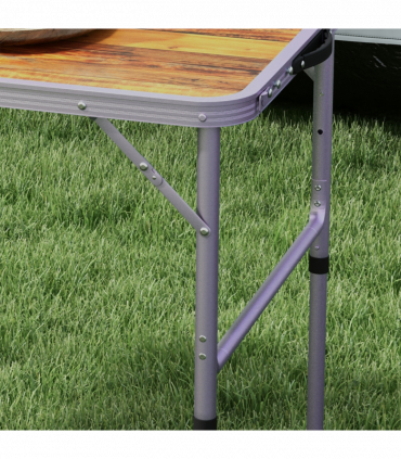 Outsunny Portable Folding Picnic Table Outdoor Lightweight BBQ Party Aluminum