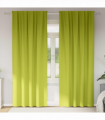 vidaXL Curtains with Curtains 2 pcs Apple green Polyester