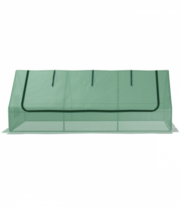 Outsunny Portable Small Polytunnel with Mesh Windows, 240x90x90cm