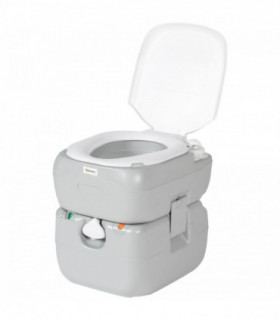 Outsunny Portable Toilet with Detachable Tanks for Camping, Grey