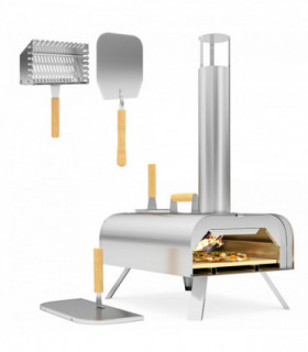 Outsunny Portable Wood Pellet Pizza Oven with Foldable Legs 12 Inch Stone