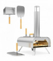 Outsunny Portable Wood Pellet Pizza Oven with Foldable Legs 12 Inch Stone