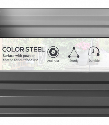 Outsunny Raised Garden Bed Elevated Planter Box for Flowers Light Grey