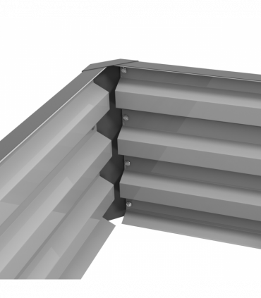 Outsunny Raised Garden Bed Elevated Planter Box for Flowers Light Grey