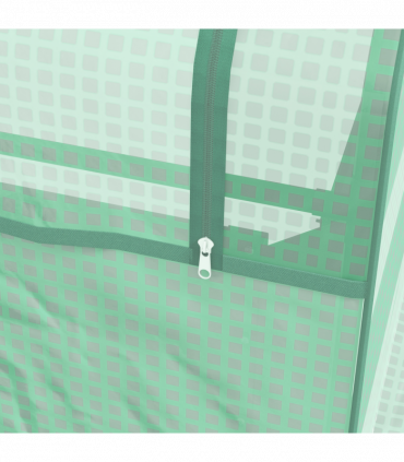 Outsunny Raised Garden Bed Planter Box with Greenhouse, Green and Dark Grey