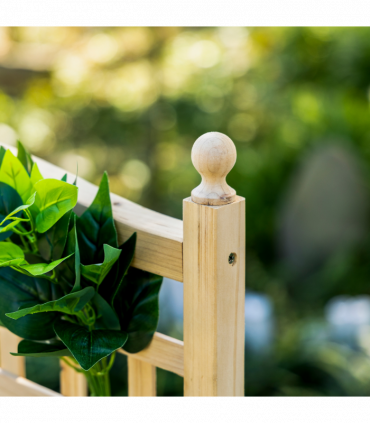 Outsunny Raised Garden Bed with Trellis Garden Planters Indoor Outdoor Natural