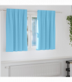 vidaXL Curtains with Curtains 2 pcs Light blue Polyester