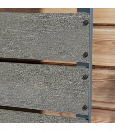 Outsunny Raised Garden Bed with Trellis and Drainage Hole, Planter Box, Grey