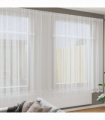 vidaXL Curtains with Curtains Floral White 600 x 240 cm Polyester