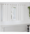 vidaXL Curtains with Curtains 2 pcs Pure white Polyester