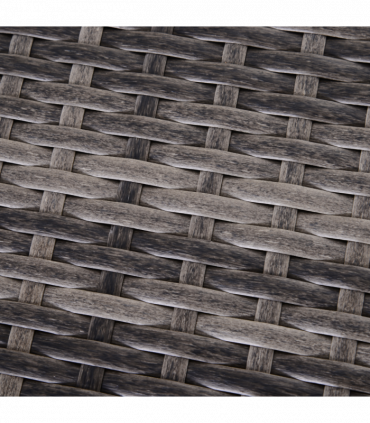 Outsunny Rattan Garden Sofa Set Storage Table Wicker Patio Lounger 4-Seater Grey