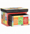 vidaXL Bedside Cabinet Multicolour 40 x 30 x 28 cm Solid Mango wood