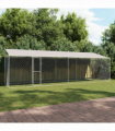 Dog Cage Silver 800 x 200 x 256 cm Galvanised Steel