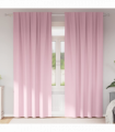 vidaXL Curtains with Curtains 2 pcs Baby pink Polyester
