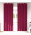 vidaXL Curtains with Curtains 2 pcs Wine Red Polyester