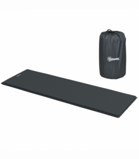 Outsunny Self-Inflating Single Sleeping Pad Air Bed with Carry Bag, Grey