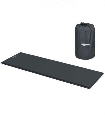 Outsunny Self-Inflating Single Sleeping Pad Air Bed with Carry Bag, Grey