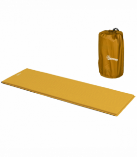 Outsunny Self-Inflating Single Sleeping Pad Air Bed with Carry Bag, Khaki