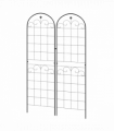 Outsunny Set of 2 Metal Trellis for Climbing Plants, Floral Design