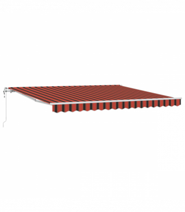 Retractable Awning Retractable Orange and Brown 400 x 300 cm Fabric
