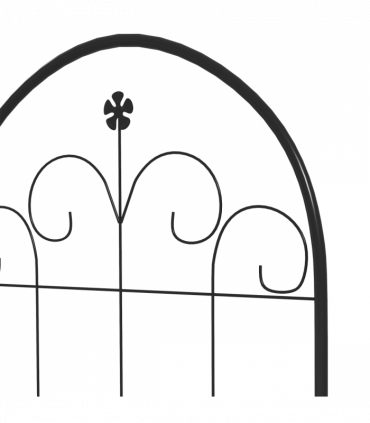 Outsunny Set of 2 Metal Trellis for Climbing Plants, Floral Design