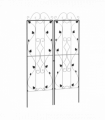 Outsunny Set of 2 Metal Trellis for Climbing Plants, Leaf Design