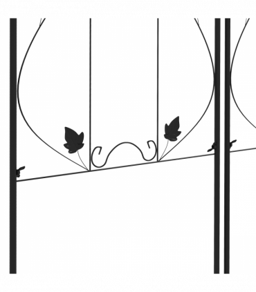 Outsunny Set of 2 Metal Trellis for Climbing Plants, Leaf Design