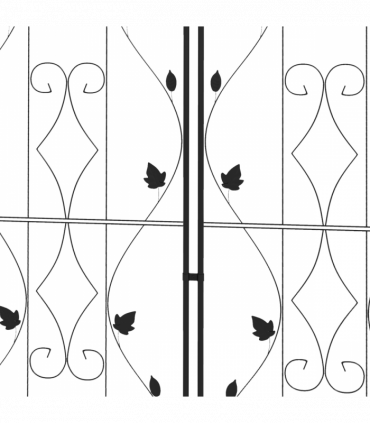 Outsunny Set of 2 Metal Trellis for Climbing Plants, Leaf Design