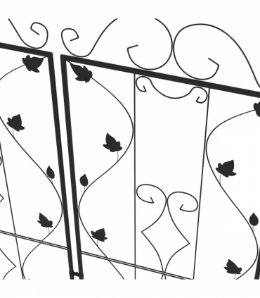 Outsunny Set of 2 Metal Trellis for Climbing Plants, Leaf Design