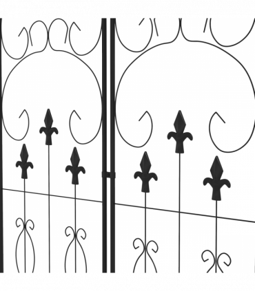 Outsunny Set of 2 Metal Trellis for Climbing Plants, Scrolls Design