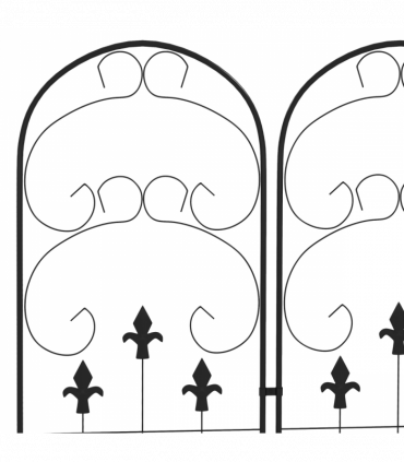 Outsunny Set of 2 Metal Trellis for Climbing Plants, Scrolls Design
