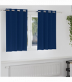 vidaXL Curtains with Curtains 2 pcs Dark blue Polyester