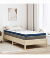 vidaXL Mattress Pads White and Blue 100 x 200 cm